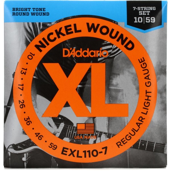 EXL1107 Nickel Wound XL 7-String Set Regular Light Gauge 10-59