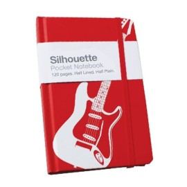 A6 Pocket Notebook Silhouette Electric Guitar