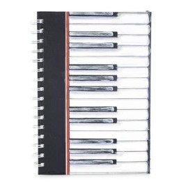 A5 Hardback Spiral Bound Notebook - Piano Keys