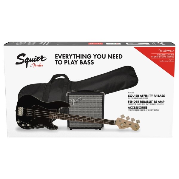 Squier Affinity Series PJ Bass Pack Black