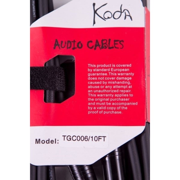 10ft / 3m Low Noise Instrument Cable