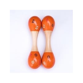 Koda Wooden Maracas Set of 2 Orange 8 inch