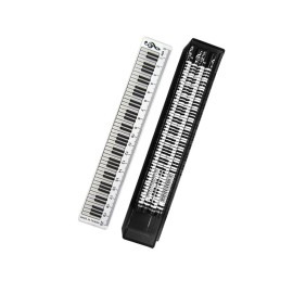 Ruler Kit with 12 Pencils Black Keyboard