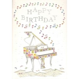 Greetings Card Birthday Piano