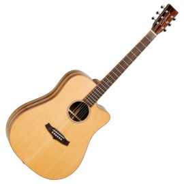 TWJDCE Java Series Dreadnought Electro-Acoustic Guitar with Cutaway