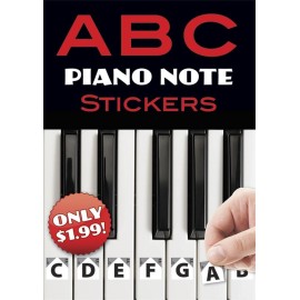 A B C PIANO NOTE STICKERS