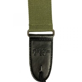 RockYou 2″ Cotton Adjustable Guitar Strap, Green