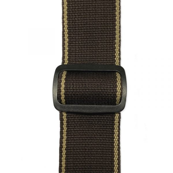 RockYou 2″ Cotton Adjustable Guitar Strap, BROWN TWEED