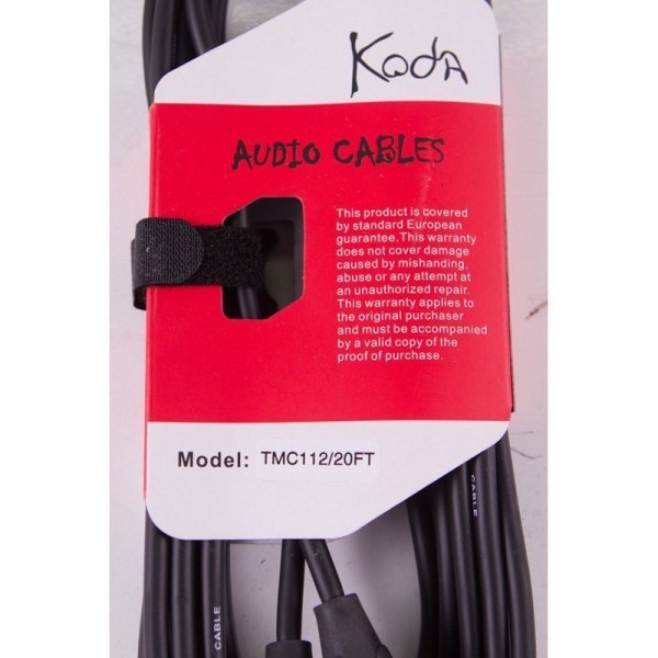Koda 20ft/6m XLR male to XLR female microphone cable