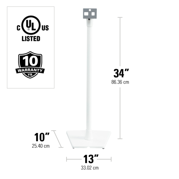 Sanus WSS22 Speaker Stands For Sonos (Pair)