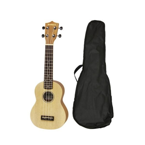 Aria Maikai MKU1 Soprano Ukulele with Bag, Natural