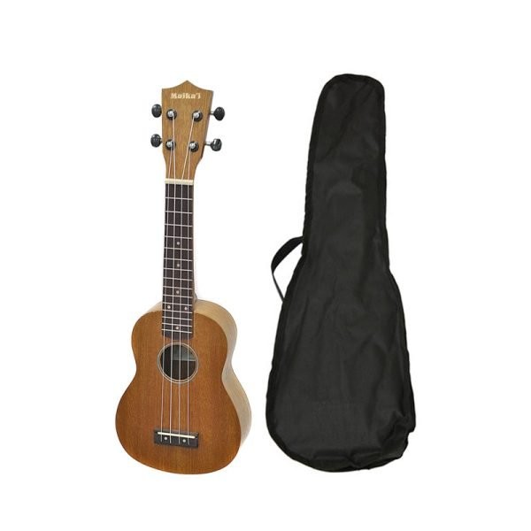 Aria Maikai MKU1 Soprano Ukulele with Bag, See Through Brown