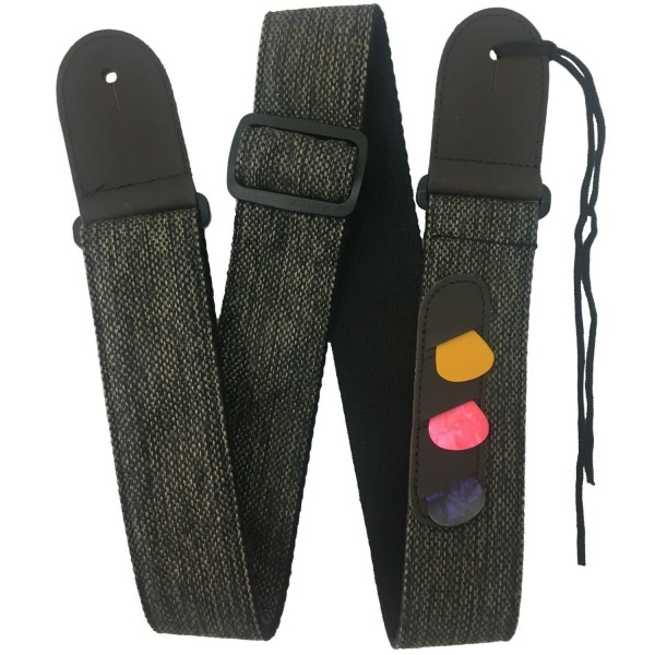 Rockyou Mocha Guitar strap with pick holder S131
