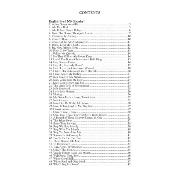 Book of Rounds, Canons & Partsongs