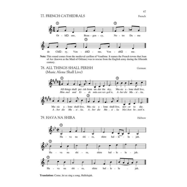 Book of Rounds, Canons & Partsongs