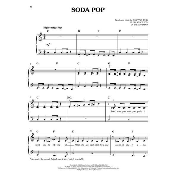 KPop Demon Hunters Easy Piano