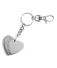 Metal Piano Heart Key Ring