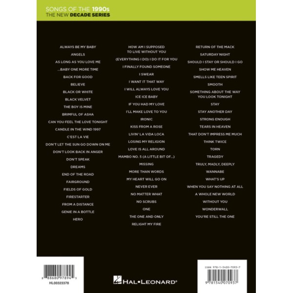 The New Decade Series: Songs of the 1990's