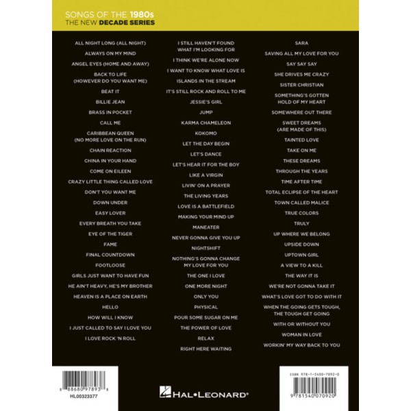 The New Decade Series: Songs of the 1980's