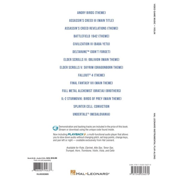 Video Game Music for Violin