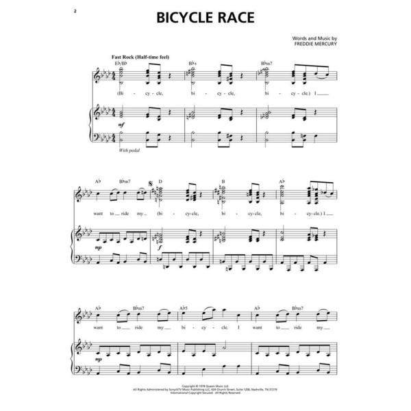 Queen for Singers with Piano Accompaniment