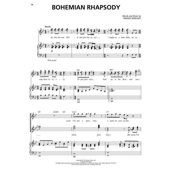 Queen for Singers with Piano Accompaniment