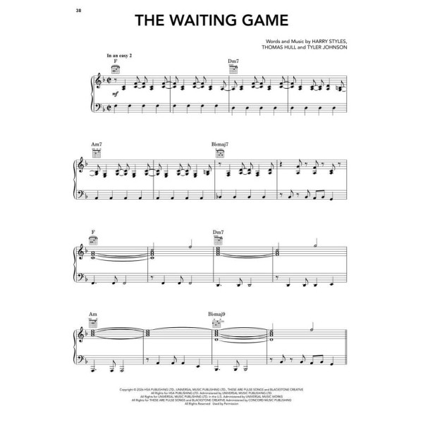 Harry Styles: Kiss all the Time. Disco, Occasionally (PVG)