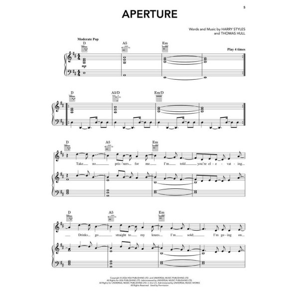 Harry Styles: Kiss all the Time. Disco, Occasionally (PVG)