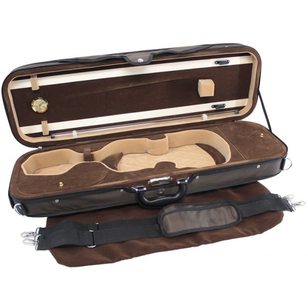 Koda High Quality 4/4 Size, Light Weight Foam Violin Case – BROWN