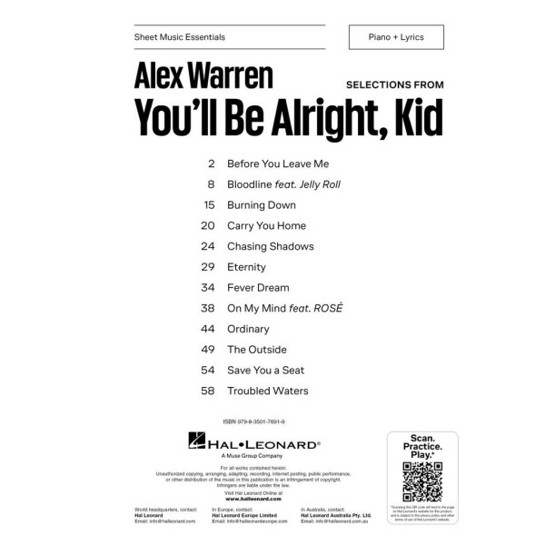 Alex Warren: Selections From You'll be Alright, Kid