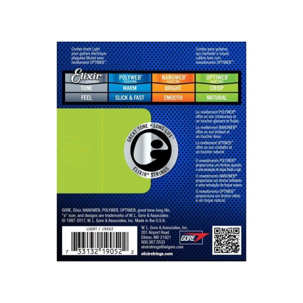 Elixir Electric Optiweb Nickel Light 10-46