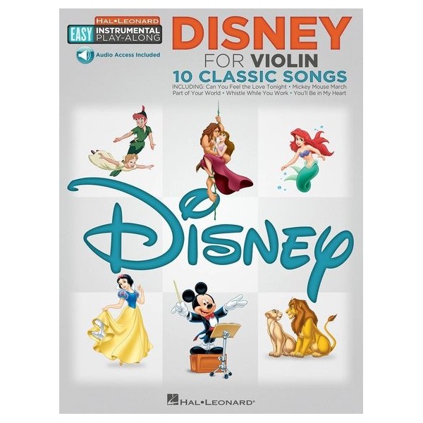 Easy Instrumental Play-Along: Disney for Violin 10 Classic Songs