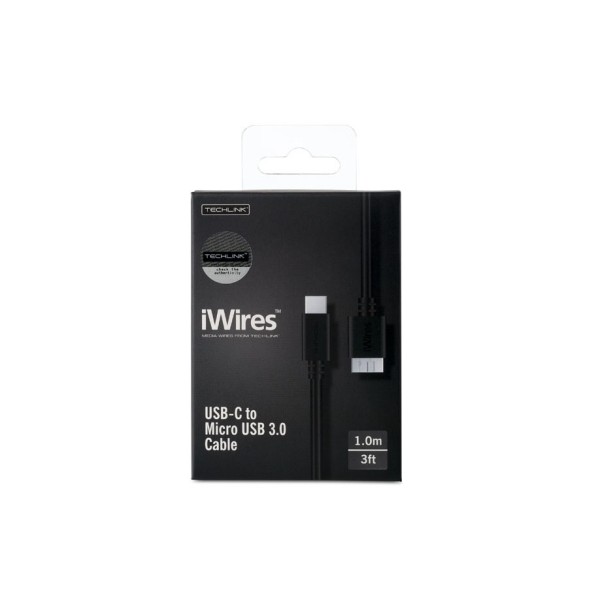 iWires USB-C Plug to Micro USB 3.0 Plug 1m