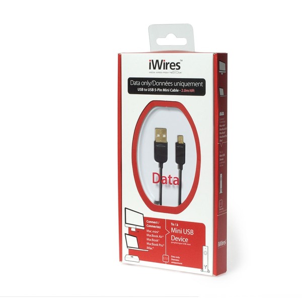 iWires USB2 A Plug to USB2 5 Pin Mini Plug