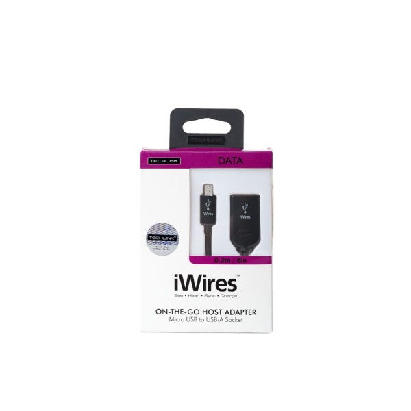 iWires On-The-Go USB 5-pin Mini Plug to USB 2 Socket