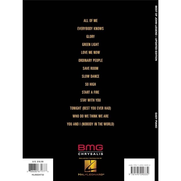 Best of John Legend Updated Version: Easy Piano